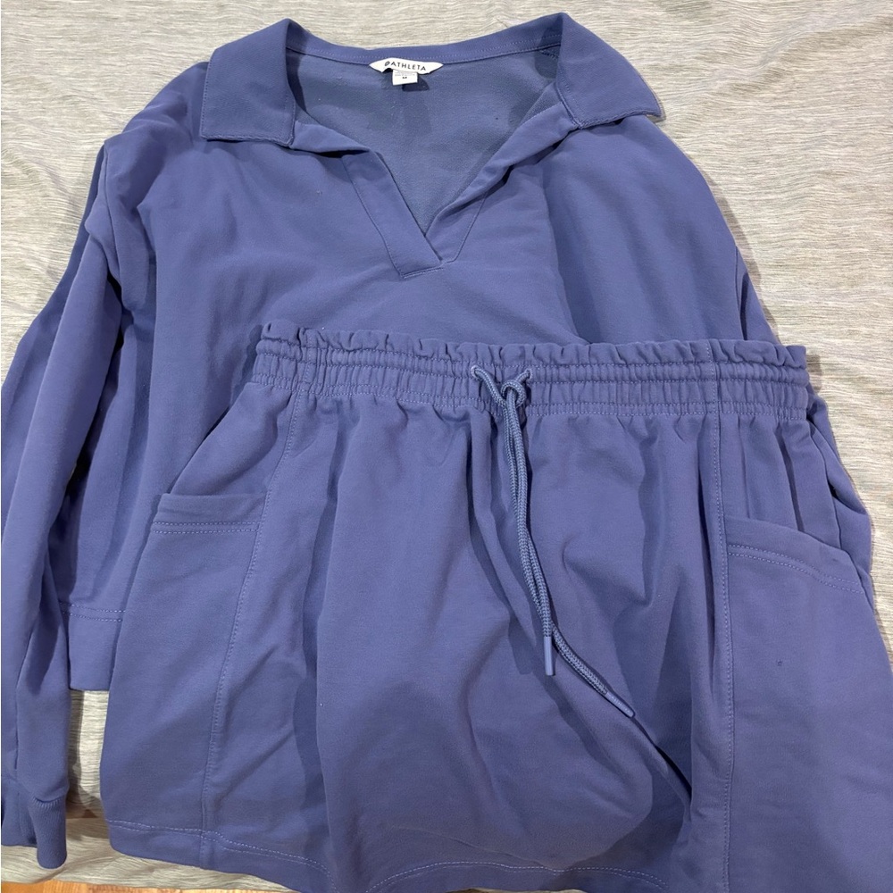 Athleta Periwinkle Sweat Set